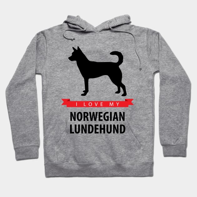 I Love My Norwegian Lundehund Hoodie by millersye